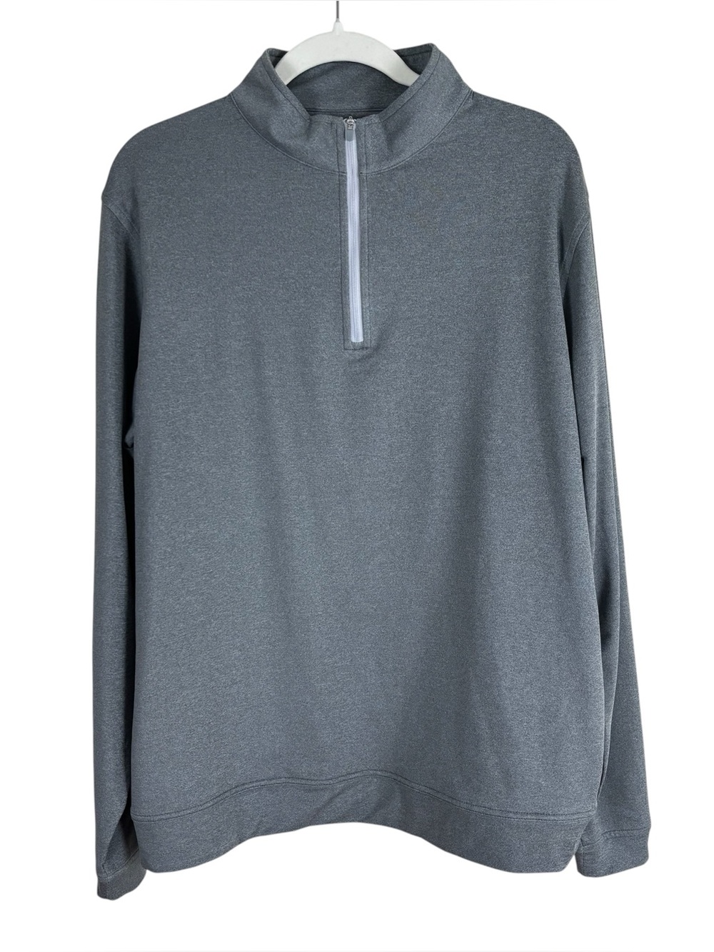 Peter Millar Perth Performance 1/4 Zip Men's Size Large Gray Pullover Golf